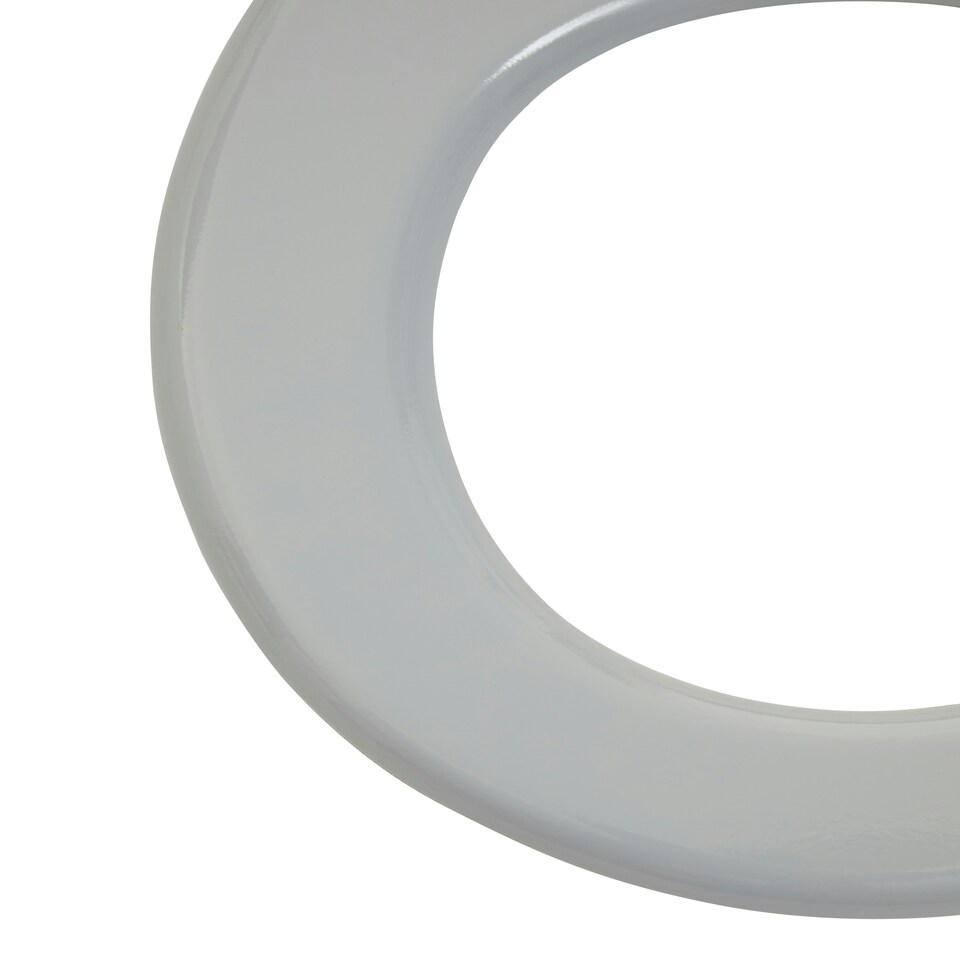 image 1 of Interiors by Premier Matte Grey Toilet Seat With Panel Lid, Toilet Cover With Fixings For Office Use, Oval Bathroom Seat Lid