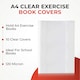 image 2 of Pack of 10 A4 Clear Exercise Book Covers by Janrax