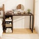 image 5 of COSTWAY 115 CM Computer Desk with 5 Compartments Brown