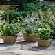 image 2 of Sinda Set of 3 Ribbed Planters Silver