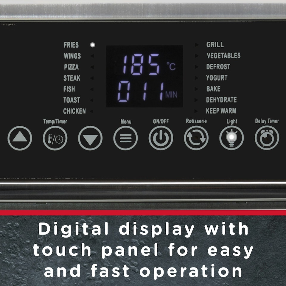 image 1 of Sensio Home 15L Air Fryer Oven, Dehydrator, Rotisserie, Bake, Defrost, 14 Presets, Accessory Set 1600W