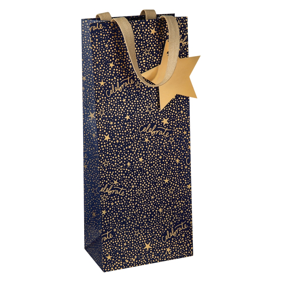 image 1 of Hallmark Pack Of 3 Bottle Bags - Stars And Celebrate Design