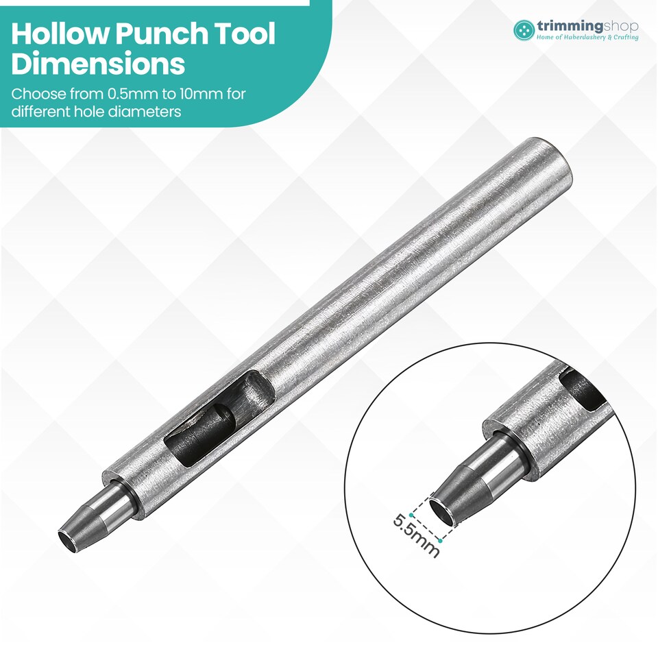 image 1 of 5.5mm Leather Hole Punch Cutter, Sharp Edge Hollow Hole Punch for DIY