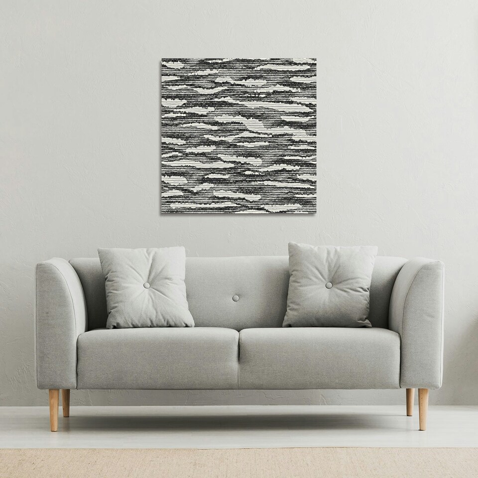 image 1 of Grunged Stripes (Canvas Print) 46 x 46 x 4cm