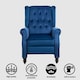 image 3 of Windsor Luxury Pushback Recliner Armchair Blue