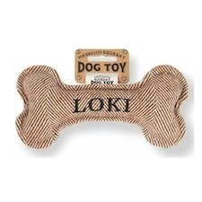 History & Heraldry Pre-Personalised Squeaky Bone Dog Toy - Loki