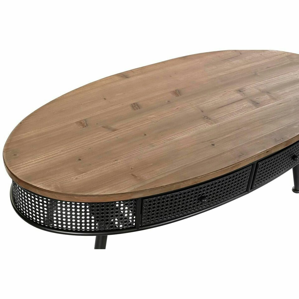 image 1 of Centre Table DKD Home Decor Brown Black Metal Fir 120 x 58 x 42 cm N/A