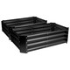 image 1 of Harbour Housewares Rectangle Galvanised Steel Raised Garden Beds - 120cm x 60cm - Anthracite - Pack of 2