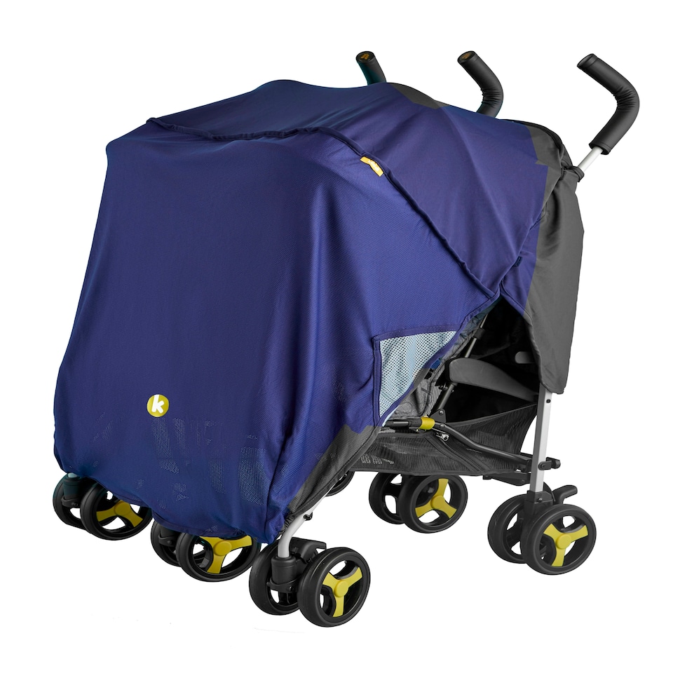 image 1 of koo-di real sunshady universal double stroller cover Blue