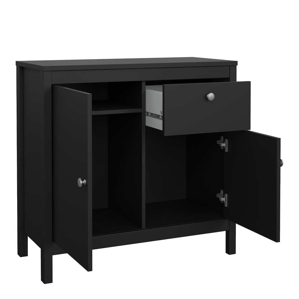 image 1 of Madrid Sideboard 2 Doors 1 Drawer in Matt Black