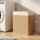 image 7 of HOMCOM 100L Laundry Basket with Lid, Washing Basket for Bathroom, Brown