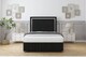 image 1 of Sloomy Boston Chrome Black Plush Divan Bed With Mattress 2 Drawers Left Side With 26" Strutted Headboard & 12" Matching Footboard 4' Small Double | Black | Black | Small Double | 1