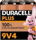 image 2 of Duracell 9V Plus Power Alkaline Batteries, Pack of 4 | Chrome | 4