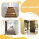 image 2 of PawHut Pressure Fitted Pet Dog Safety Gate Metal Fence 76 cm Tall, White
