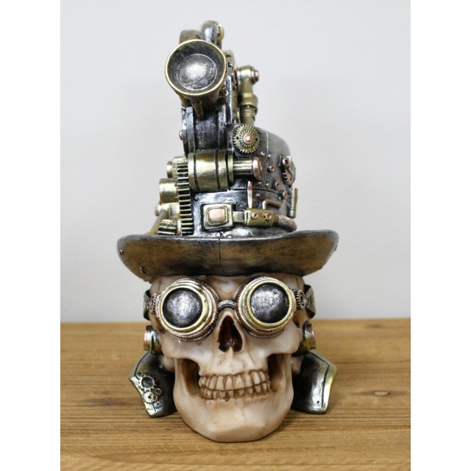 image 1 of Gifts Direct 2 U Steampunk Skull Camera Hat Ornament