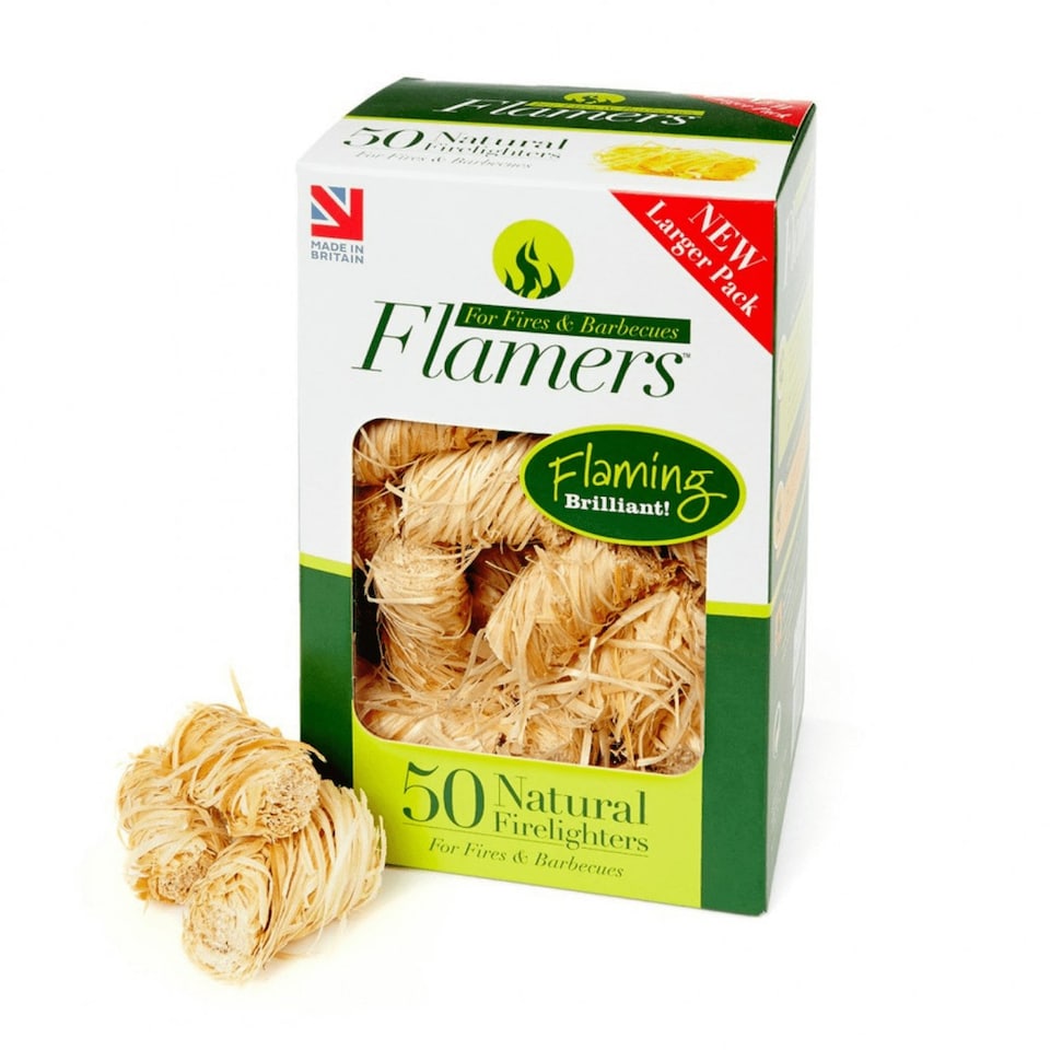 image 1 of FLAMERS NATURAL FIRELIGHTERS 50PCS