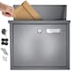image 1 of FURNISHED Outdoor Wall Mounted Post Box Galvanized Steel | Grey | Grey