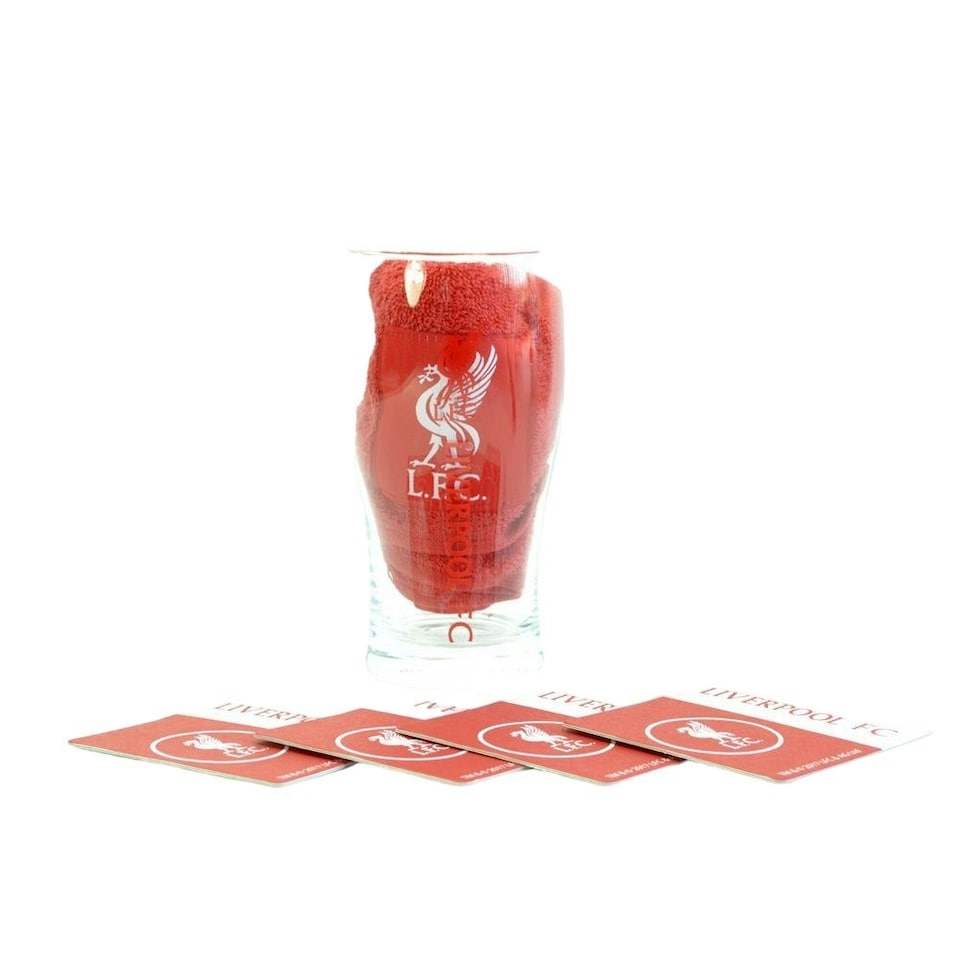 Liverpool FC Wordmark Crest Bar Set - Red/White - One Size