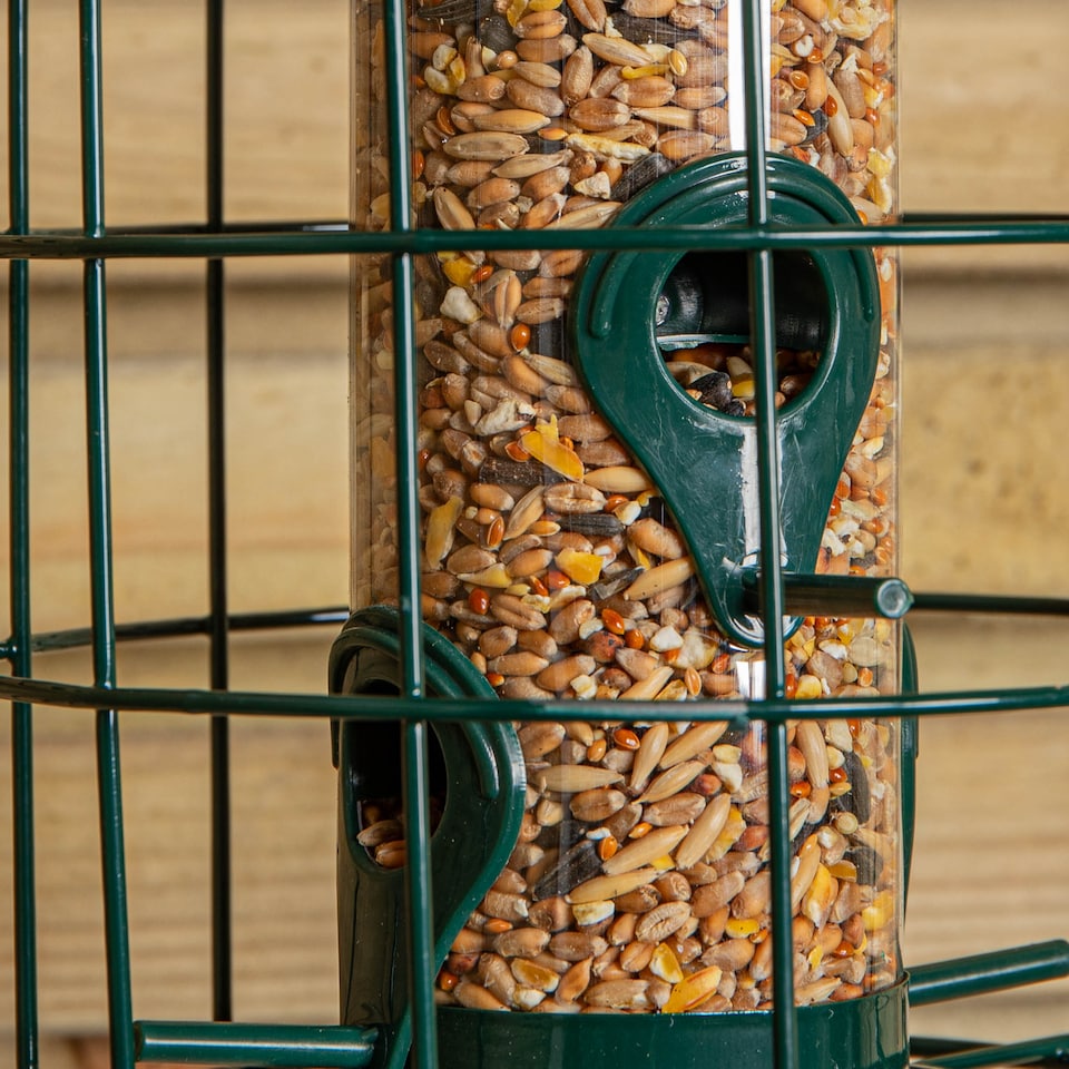image 1 of Pack of 6 Wild Bird Seed Feeder Cage with Squirrel Guard