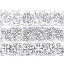 White & Silver Snowflake Confetti 34g - Pack of 3