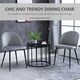 image 4 of HOMCOM Dining Chairs Set of 2 Contemporary Design for Office Dining Kitchen with Soft Fabric Seat and Back Living Room, Grey