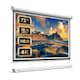 image 1 of 72" Manual Pull Down Projector Screen with Wall Mount