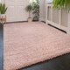 image 3 of KUKOON Blush Pink Deep Pile Shaggy Living Room Area Rug 240cm x 330cm