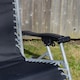 image 7 of Pair of Multi Position Garden Gravity Relaxer Chair / Sun Lounger - BLACK/SILVER