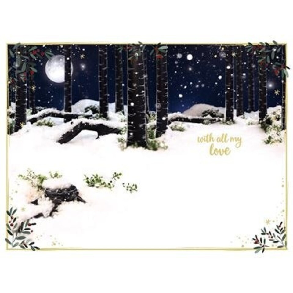 image 1 of 3D Holographic Husband Christmas Card