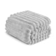 image 2 of Ribbed Jacquard Fleece Blanket Throw 200x240cm - Soft & Cosy Bed Throw