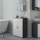 image 7 of kleankin Bathroom Storage Cabinet, Small Bathroom Cabinet with Soft Close Doors