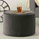 image 2 of icon Milano Velvet Bean Bag Pouffe Charcoal Grey Large Velvet Footstools Grey