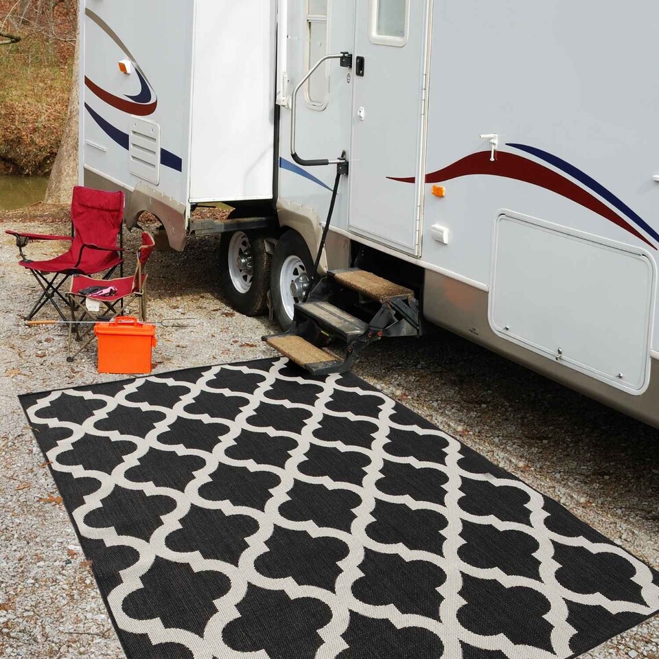 image 1 of The Rugs Outdoor Indoor Moroccan Garden Patio Rug Weatherproof Jet Washable | 400