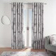 image 1 of OHS Marble Print Thermal Blackout Eyelet Curtains, 66x90" - Grey