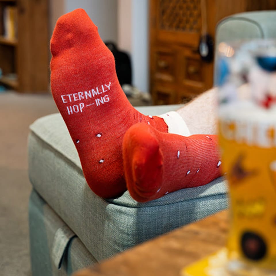 image 1 of Craft Beer Socks & Glass Set