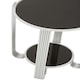 image 3 of Jolie Round End Table Black Mirror And Silver Frame Silver