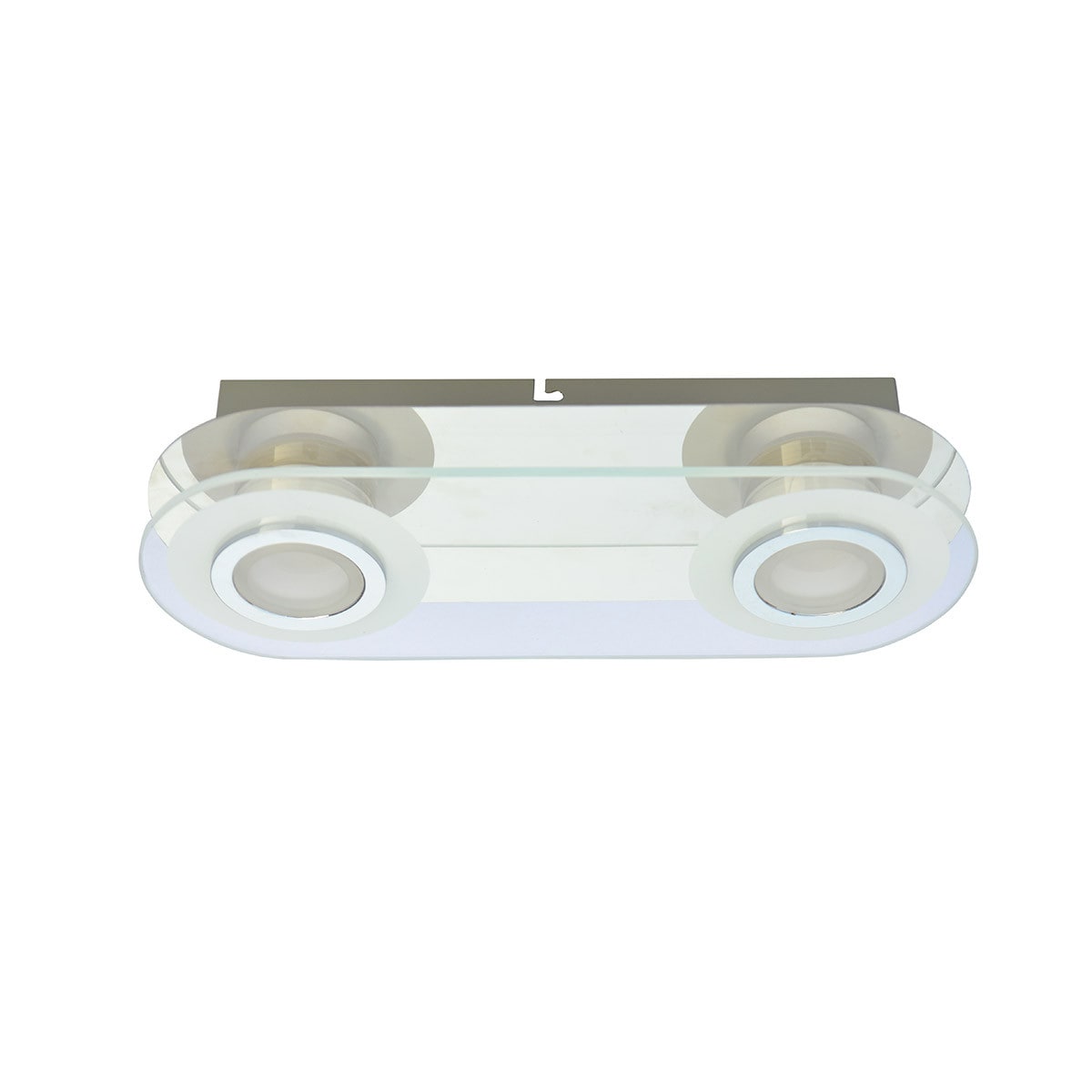 Netlighting Flavio Modern 2 Light Twin Ceiling Spotlight LED 3000K in Grey