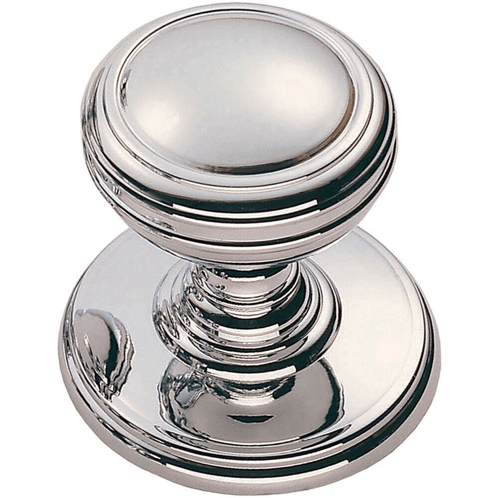 Loops Ringed Tiered Cupboard Door Knob 25mm Diameter Polished Chrome Cabinet Handle