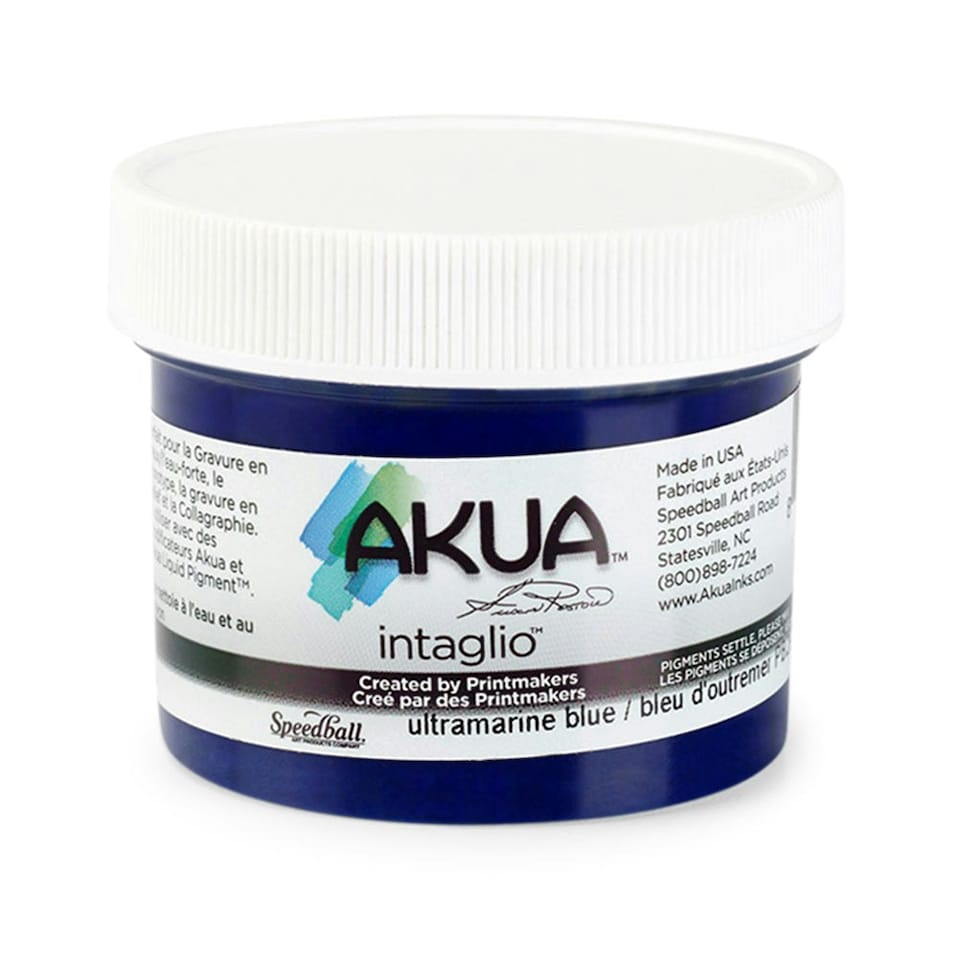 Speedball Intaglio Water Based Printing Ink, Ultramarine Blue, 2oz