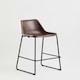 image 4 of Interiors by Premier Elevated And Comfortable Mocha Bar Stool With Black Legs, Sleek Design Kitchen Stool, Contemporary Bar Stool