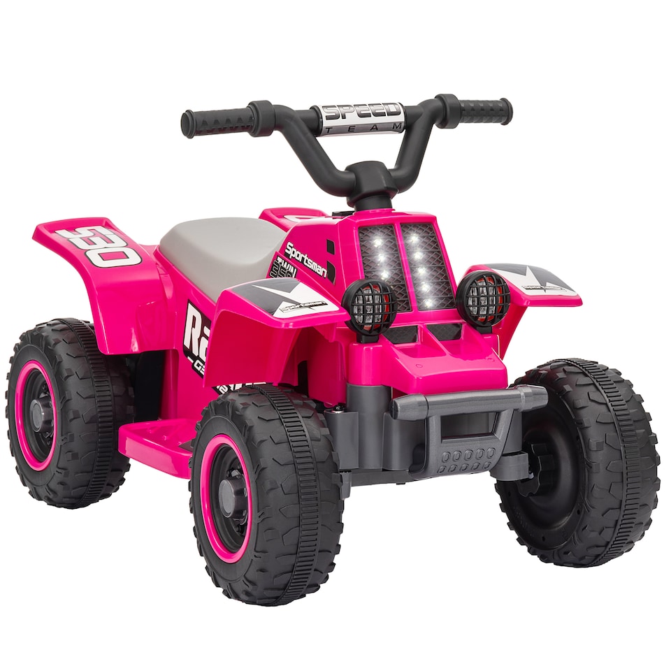 image 1 of AIYAPLAY 6V Electric Kids Quad Bike for Kids w/ Forward/Backward, Pink