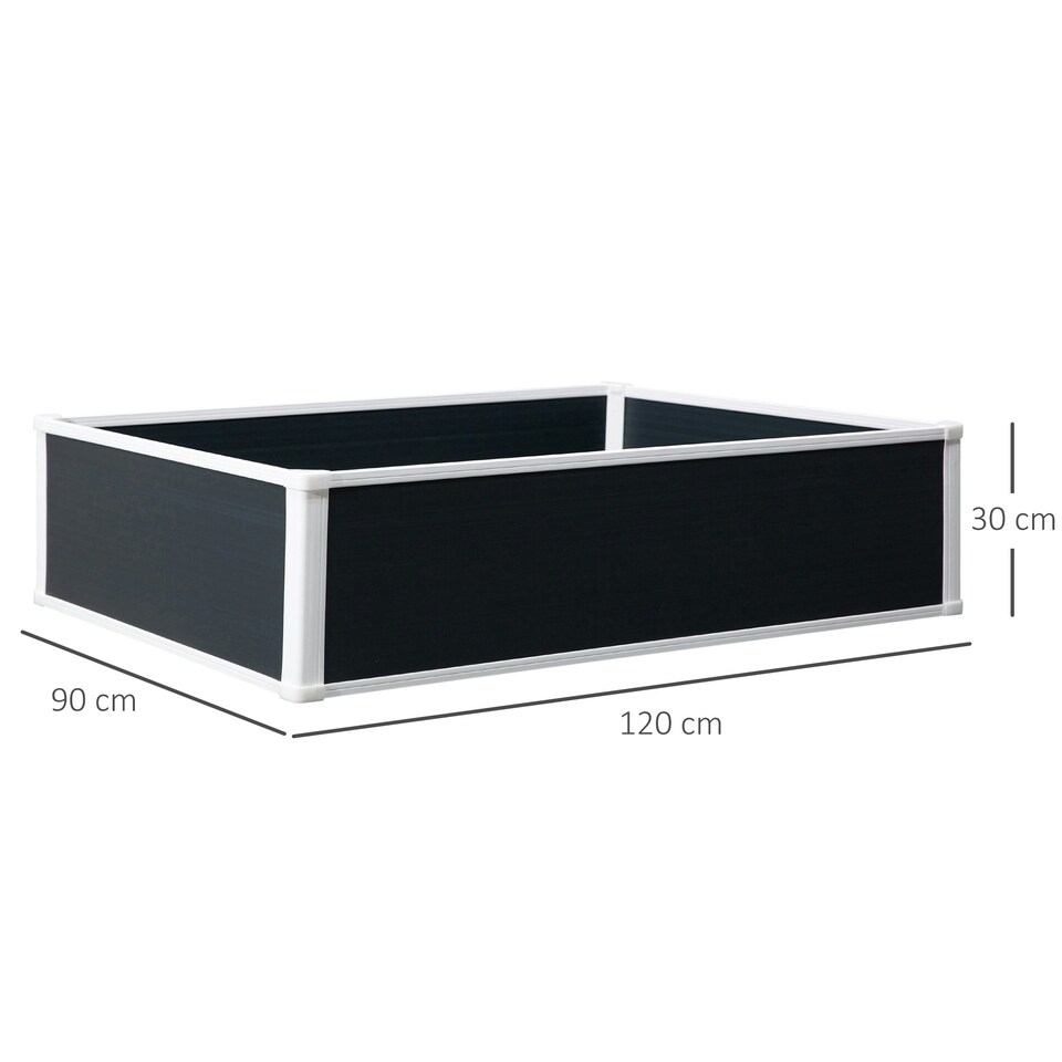 image 1 of Outsunny Garden Raised Bed Planter Grow Containers Flower Pot 120x90cm