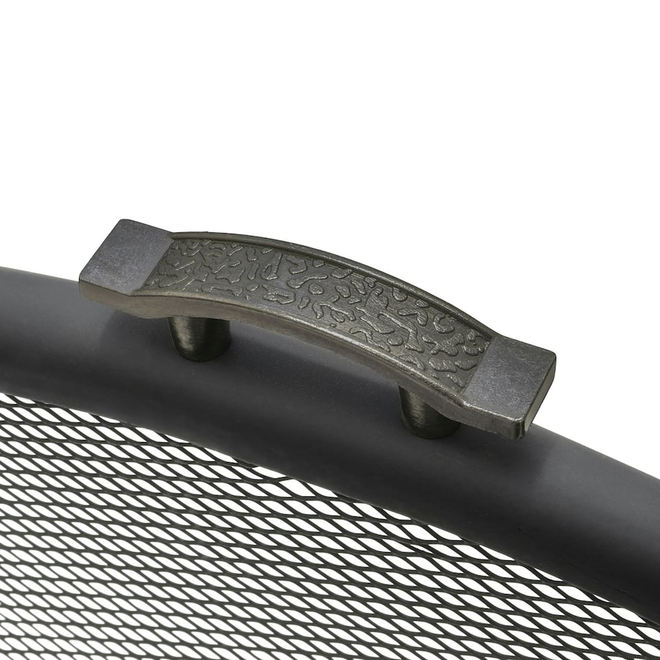image 1 of JVL Steel Ashford Fire Companion Spark Guard - Black