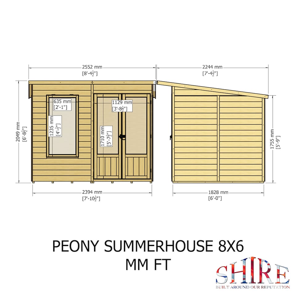 image 1 of Peony 8x6 Pent Summerhouse