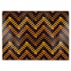 image 1 of Freehand Horizontal Zigzag Chevron Stripes Boho Chic Glass Chopping Board | Multi