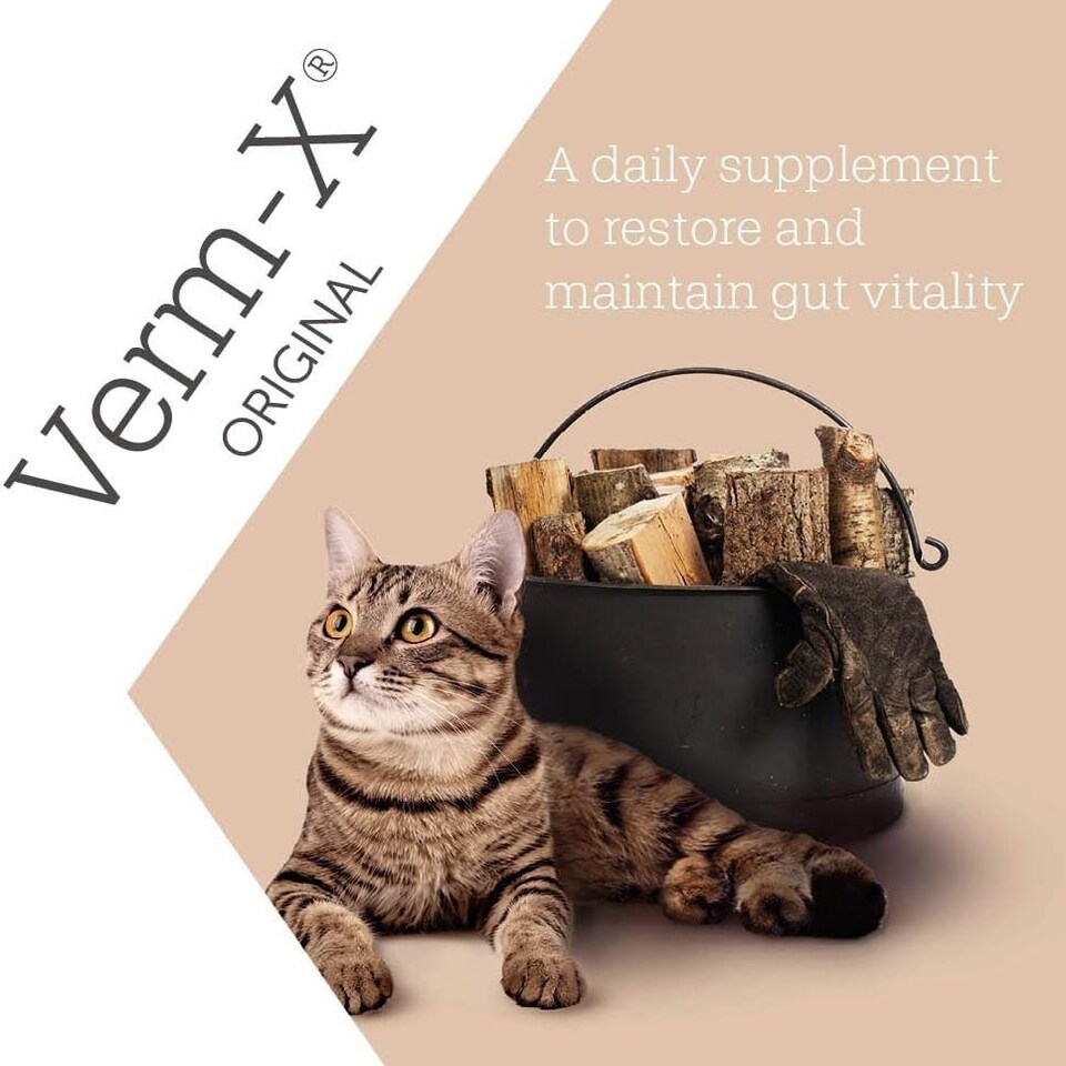 image 1 of Verm-X 100% Natural Treats for Cats. Restores and Maintains Gut Vitality. Wormwood Free Recipe.