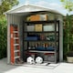 image 8 of Outsunny 5ft x 4.3ft Outdoor Metal Storage Shed with Sliding Door Sloped Roof