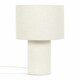 image 3 of ValueLights Ash Natural Cream Boucle Table Lamp with a Drum Shade