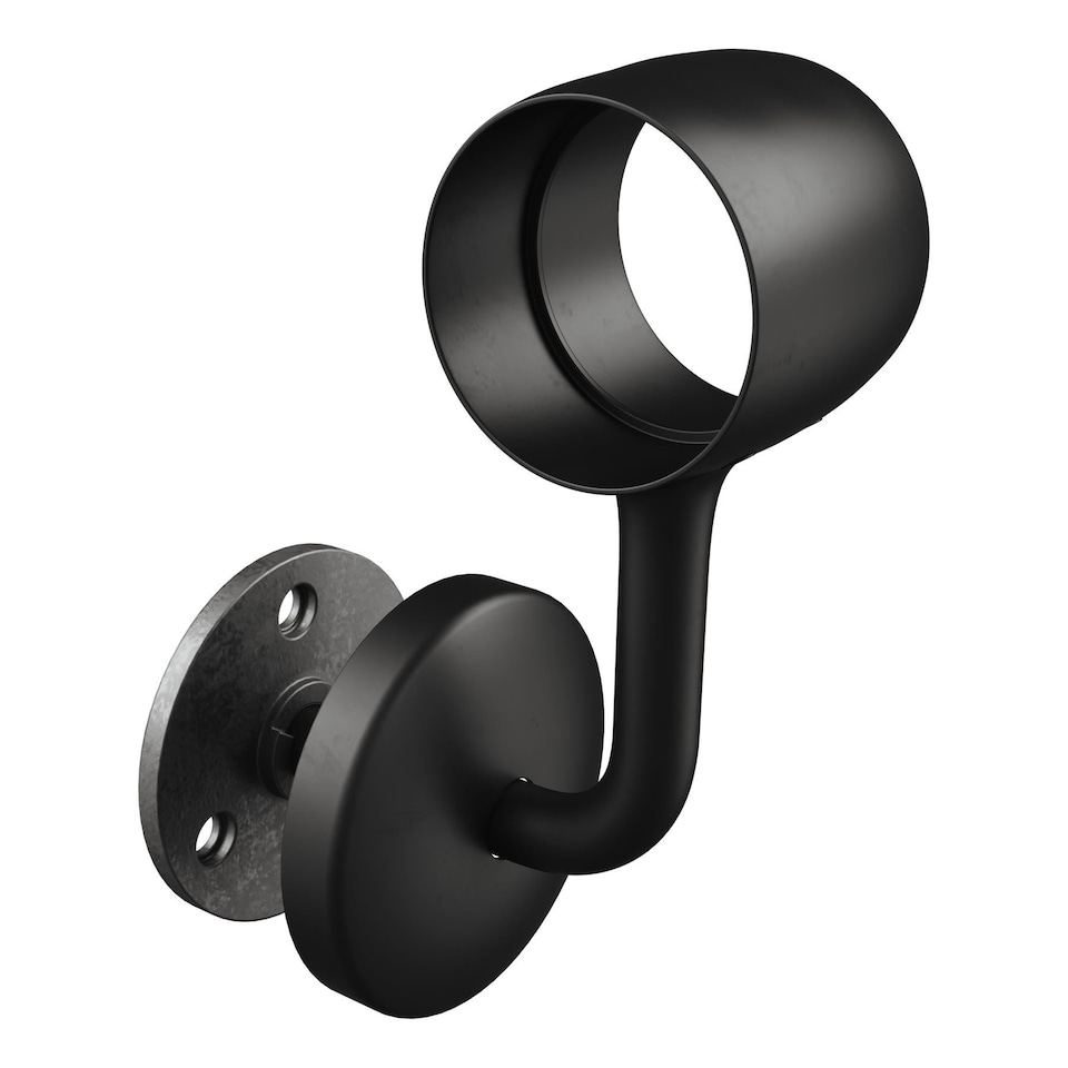 image 1 of Rothley Easy Assembly Stair Handrail Kit Matt Black 2.4m