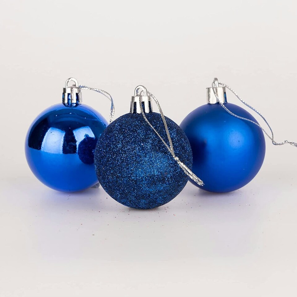 image 1 of 18 Blue Baubles (6cm)